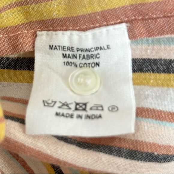 Vanessa Bruno Striped Cotton Western Style Button Up Shirt | S - Picture 6 of 10